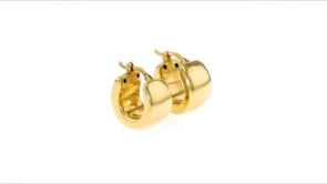 Italian 18kt Yellow Gold Huggie Hoop Earrings. 58
