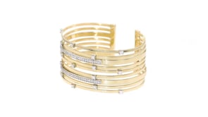 1.20 ct. t.w. Diamond Cuff Bracelet in 14kt Yellow Gold