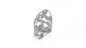 Openwork Leaf Vine Ring in Sterling Silver