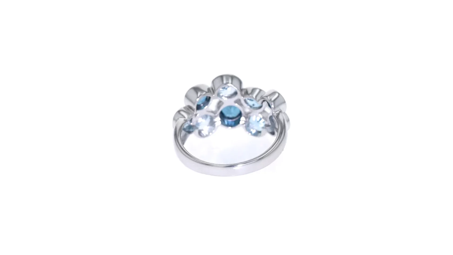 2.50 ct. t.w. Tonal Blue Topaz Bubble Ring in Sterling  display picture 1