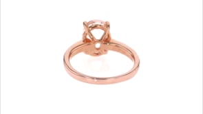 2.00 Carat Morganite Ring with Diamond Accents in 14kt Rose Gold Over Sterling