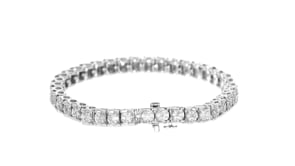 2.00 ct. t.w. Diamond Cluster Tennis Bracelet in Sterling Silver
