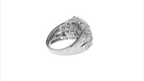 1.00 ct. t.w. Round and Baguette Diamond Ring in Sterling Silver