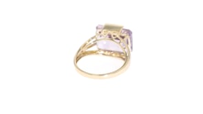 7.25 Carat Amethyst Ring in 14kt Yellow Gold