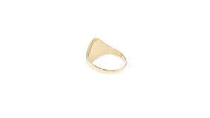 14kt Yellow Gold Single Initial Oval Signet Ring