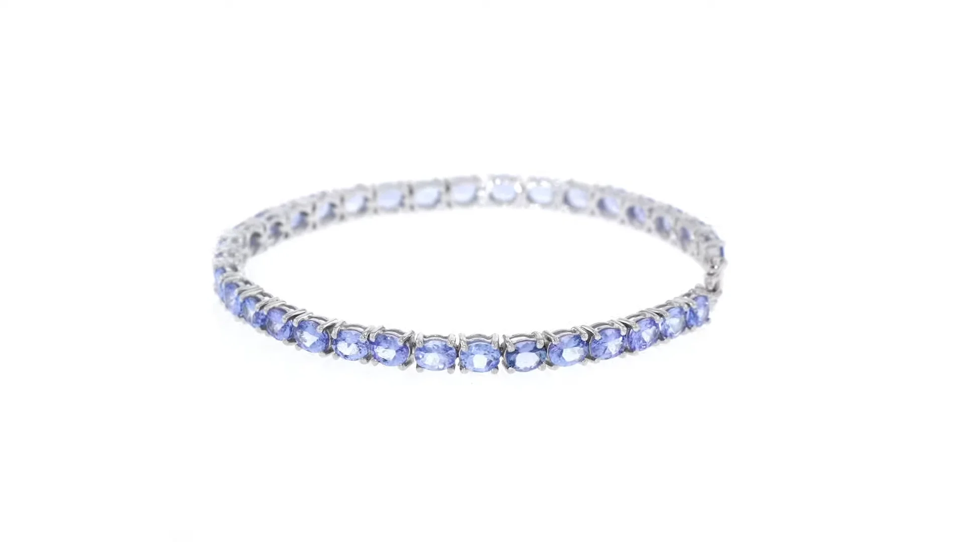 10.00 ct. t.w. Tanzanite Tennis Bracelet in Sterling Silver | Ross
