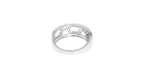 50 ct. t.w. Black Spinel Open Link Design Ring in Sterling Silver
