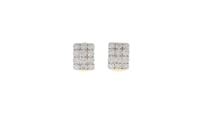 2.00 ct. t.w. Diamond Three-Row Hoop Earrings in 14kt Yellow Gold. 58