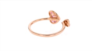 40 ct. t.w. Pink Sapphire Open Heart Ring in 14kt Rose Gold
