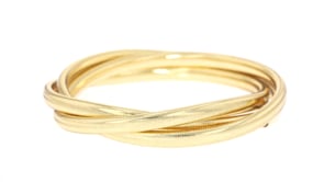 Italian Flex Rolling Bangle with 14kt Yellow Gold