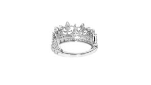89 ct. t.w. CZ Fleur-De-Lis Crown Ring in Sterling Silver