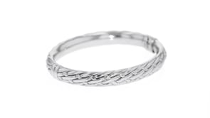 Sterling Silver Basketweave Bangle Bracelet. 7.5