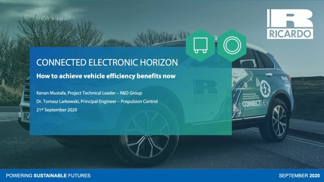 Connected electronic horizon: how to achieve vehicle efficiency benefits now