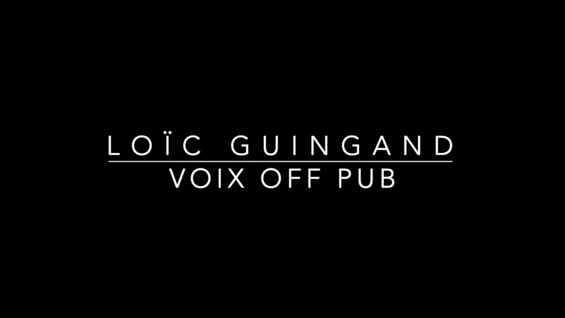Vidéo Bande démo Voix Off PUB