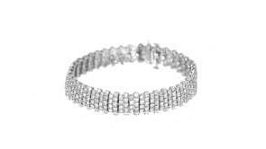 7.00 ct. t.w. Diamond Staggered-Row Bracelet in 14kt White Gold