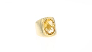 Italian 3.50 Carat Citrine Ring in 18kt Gold Over Sterling