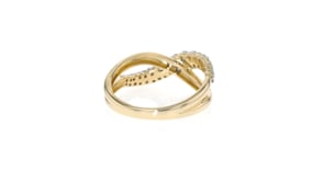 46 ct. t.w. Diamond Crisscross Ring in 14kt Yellow Gold