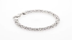 Sterling Silver Small Byzantine Bracelet