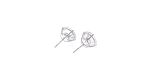8.00 ct. t.w. CZ Stud Earrings in 14kt White Gold