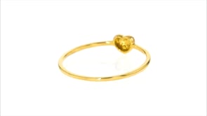 18kt Yellow Gold Puffed Heart Ring