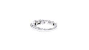 Italian Bamboo Ring in 18kt White Gold