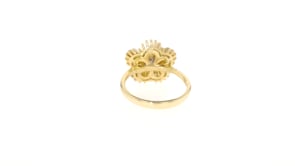 Simon G. .22 ct. t.w. Diamond Flower Ring in 18kt Yellow Gold