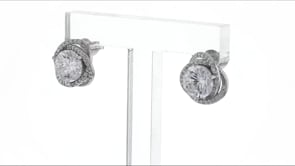 4.80 ct. t.w. CZ Stud Earrings in Sterling Silver. Std