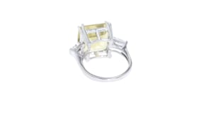 10.60 ct. t.w. Lemon and White Topaz Ring in Sterling Silver
