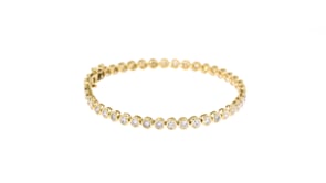3.00 ct. t.w. Bezel-Set Diamond Tennis Bracelet in 14kt Yellow Gold