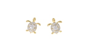 15 ct. t.w. Diamond Turtle Stud Earrings in 14kt Yellow Gold