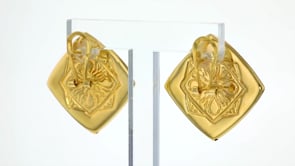 Italian 14kt Yellow Gold Pyramid Earrings