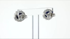 Lapis Stud Earrings in Sterling Silver