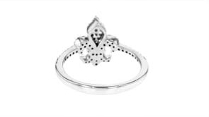 33 ct. t.w. Diamond Fleur-De-Lis Ring in Sterling Silver