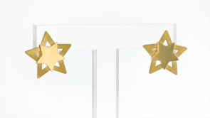 Italian 14kt Yellow Gold Star Stud Earrings