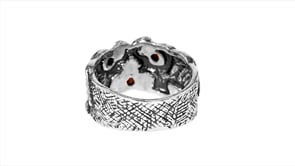 15 ct. t.w. Garnet Double Elephant Ring in Sterling Silver