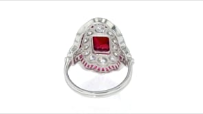 2.48 ct. t.w. Simulated Ruby and 1.55 ct. t.w. CZ Ring in Sterling Silver