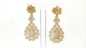 50 ct. t.w. Diamond Multi-Circle Drop Earrings in 18kt Gold Over Sterling