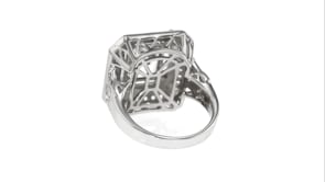 2.60 ct. t.w. White Topaz and Black Enamel Ring in Sterling Silver