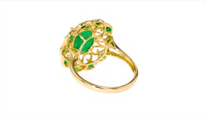 2.50 ct. t.w. Emerald Openwork Ring in 14kt Yellow Gold