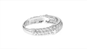 50 ct. t.w. Pave Diamond Beaded Ring in Sterling Silver