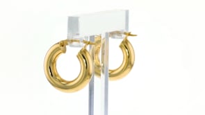Italian 14kt Yellow Gold Huggie Hoop Earrings. 34