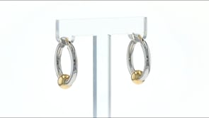 Cape Cod Jewelry Sterling Silver and 14kt Yellow Gold Hoop Earrings. 78