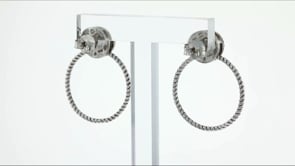 Sterling Silver and 14kt Yellow Gold Roped Doorknocker Earrings
