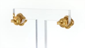 18 ct. t.w. Diamond Clover Stud Earrings in 18kt Gold Over Sterling