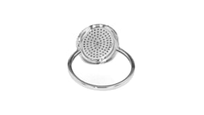35 ct. t.w. Pave Diamond Oval Ring in 14kt White Gold
