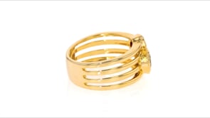 1.16 ct. t.w. Multi-Gemstone Multi-Row Ring in 18kt Gold Over Sterling