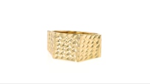 Italian 14kt Yellow Gold Diamond-Cut and Polished Ring
