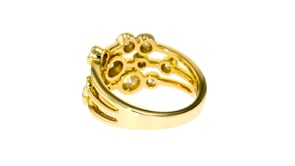 1.00 ct. t.w. Bezel-Set Diamond Multi-Row Ring in 14kt Yellow Gold