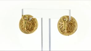 Italian 18kt Yellow Gold Swirl Dome Earrings