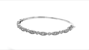 1.30 ct. t.w. Diamond Bangle Bracelet in Sterling Silver
